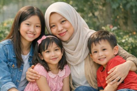 Pelangi di Balik Rutinitas sebagai Ibu Tiga Anak
